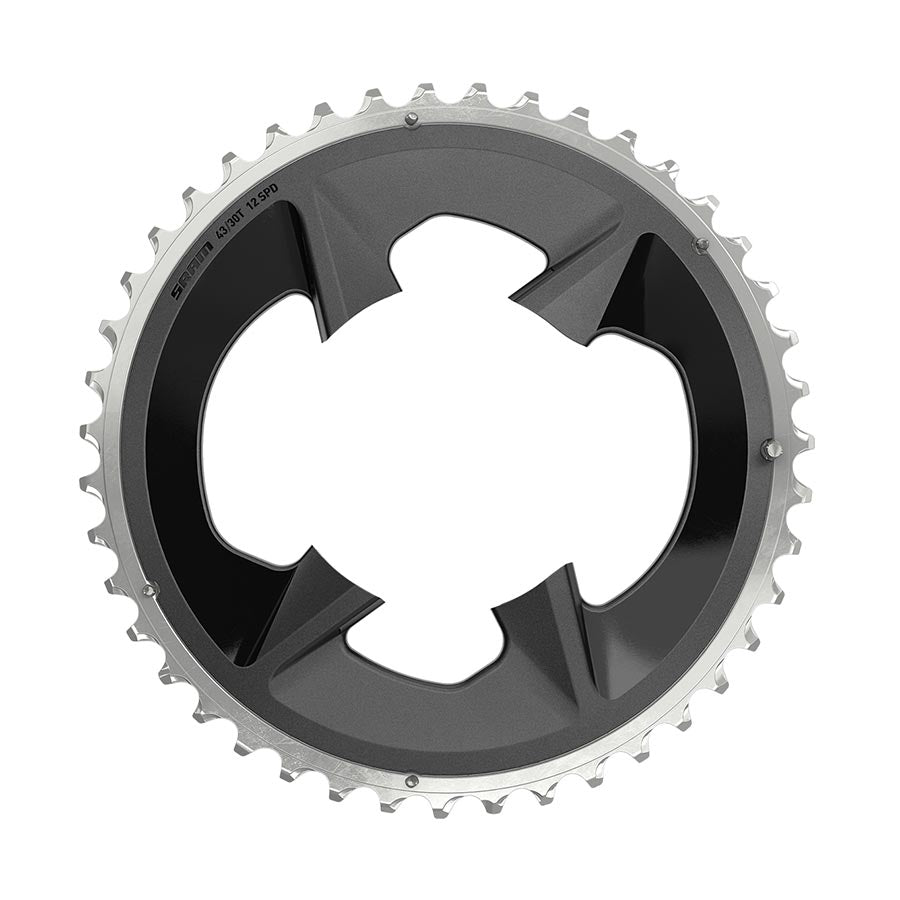 391138-01::0::391138-01::SRAM, Rival D1 Wide 94mm, Plateau, Dents: 43, Vitesses: 12, BCD: 94mm, Boulons: 4, Aluminium, Noir