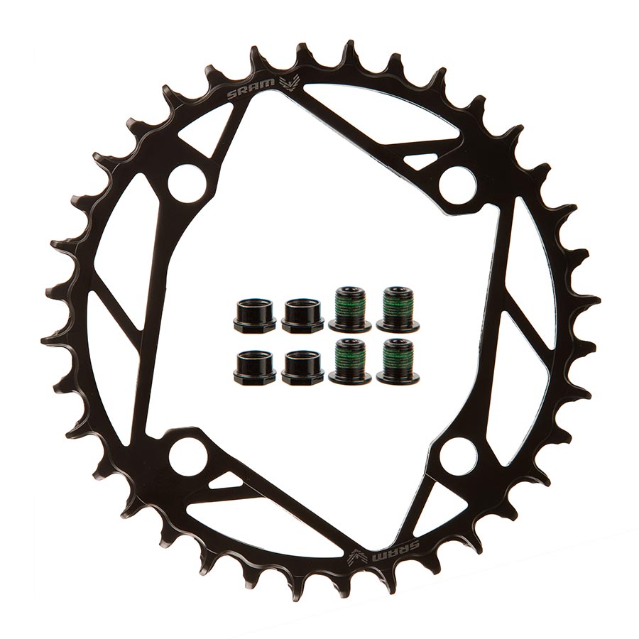 391148-02::0::391148-02::SRAM, Eagle T-Type E-MTB, Plateau, Dents: 36, Vitesses: 12, BCD: 104, Boulons: 4, Acier, Noir