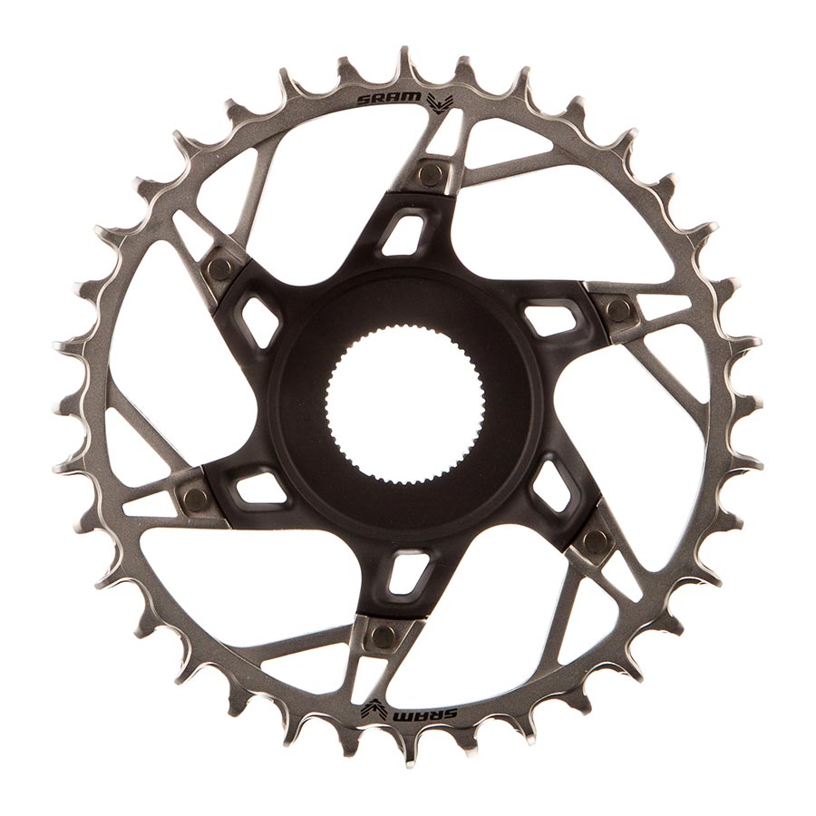 391152-02::0::391152-02::SRAM, XX Eagle T-Type DM E-MTB STEPS, Plateau, Dents: 36, Vitesses: 12, BCD: Direct Mount, Aluminium/Acier, Noir