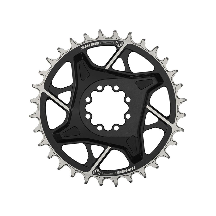 391153-02::0::391153-02::SRAM, Eagle T-Type DM X0 3mm Offset, Plateau, Dents: 32, Vitesses: 12, BCD: Direct Mount, Aluminium, Noir