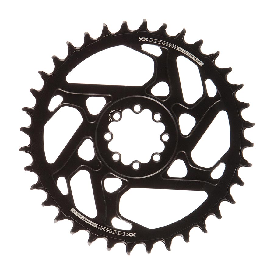 391154-03::1::391154-03::SRAM, Eagle T-Type DM XX SL 0mm Offset, Plateau, Dents: 36, Vitesses: 12, BCD: Direct Mount, Aluminium, Noir