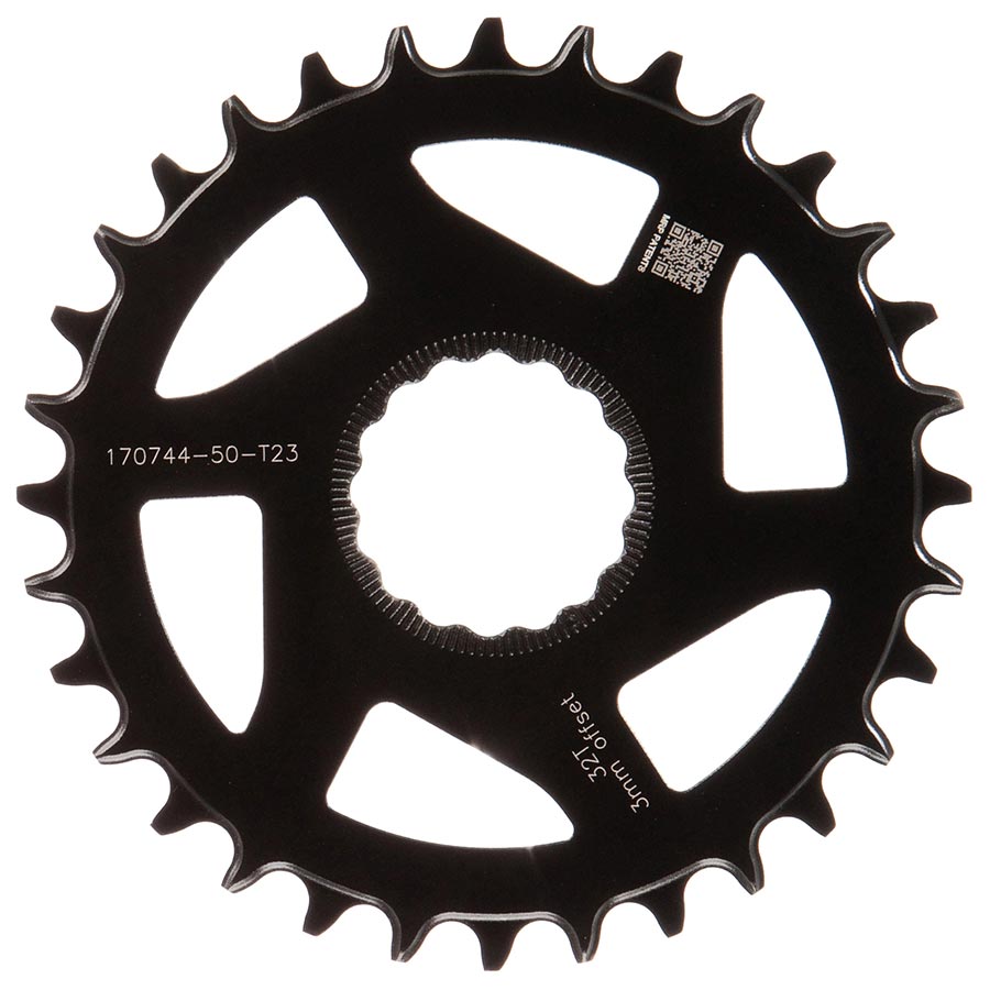 391188-02::1::391188-02::TRP, EVO, Plateau, Dents: 32, Vitesses: 12, BCD: Direct Mount, Avant, Aluminium, Noir