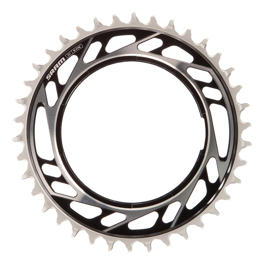 391205-05::0::391205-05::SRAM, Road Thread Mount E1, Plateau, Dents: 38, Vitesses: 12/13, BCD: Thread Mount, Aluminium