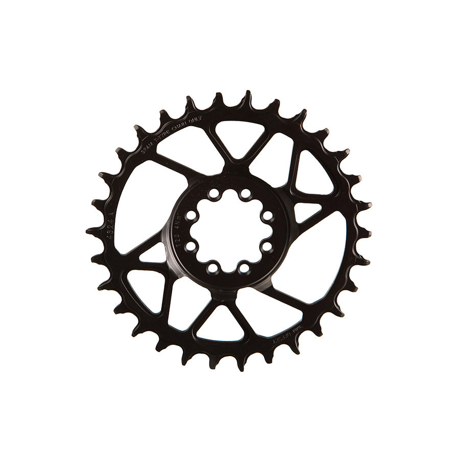 391225-01::1::391225-01::SRAM, S1000 Steel 8 Bolt, Plateau, Dents: 30, Vitesses: 12, BCD: Direct Mount, Boulons: 8, Acier, Noir