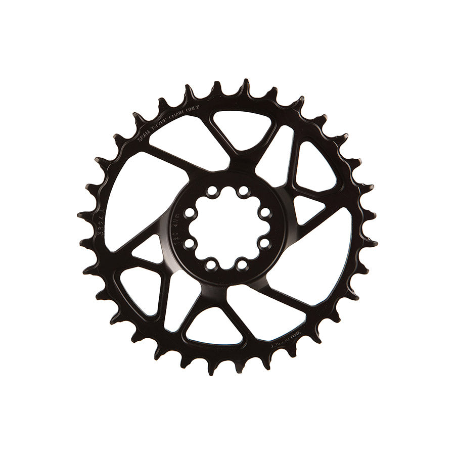 391225-02::1::391225-02::SRAM, S1000 Steel 8 Bolt, Plateau, Dents: 32, Vitesses: 12, BCD: Direct Mount, Boulons: 8, Acier, Noir