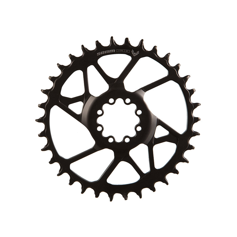 391225-03::0::391225-03::SRAM, S1000 Steel 8 Bolt, Plateau, Dents: 34, Vitesses: 12, BCD: Direct Mount, Boulons: 8, Acier, Noir