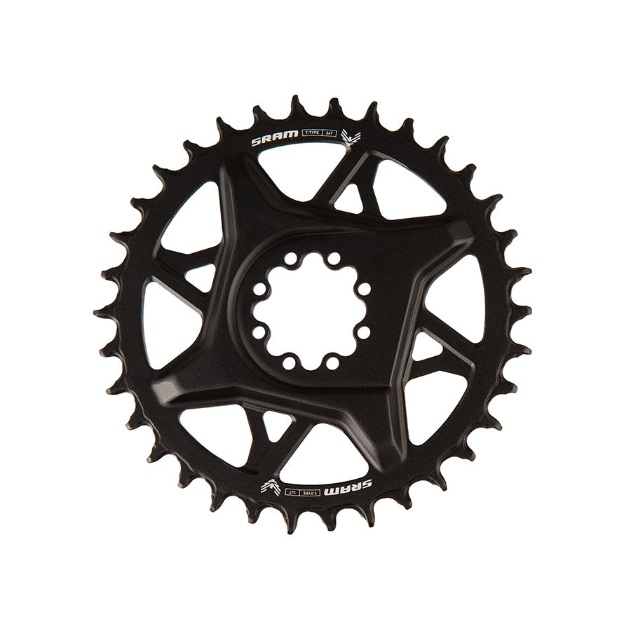 391226-03::0::391226-03::SRAM, S1000 Aluminum 8 Bolt, Plateau, Dents: 34, Vitesses: 12, BCD: Direct Mount, Boulons: 8, Aluminium, Noir