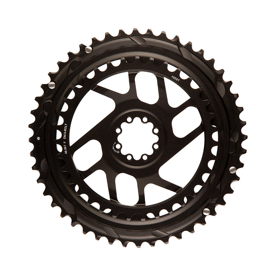 391228-02::1::391228-02::SRAM, Rival E1 2x Direct Mount, Plateau, Dents: 48/35, Vitesses: 12, BCD: Direct Mount SRAM 8 Boulons, Noir
