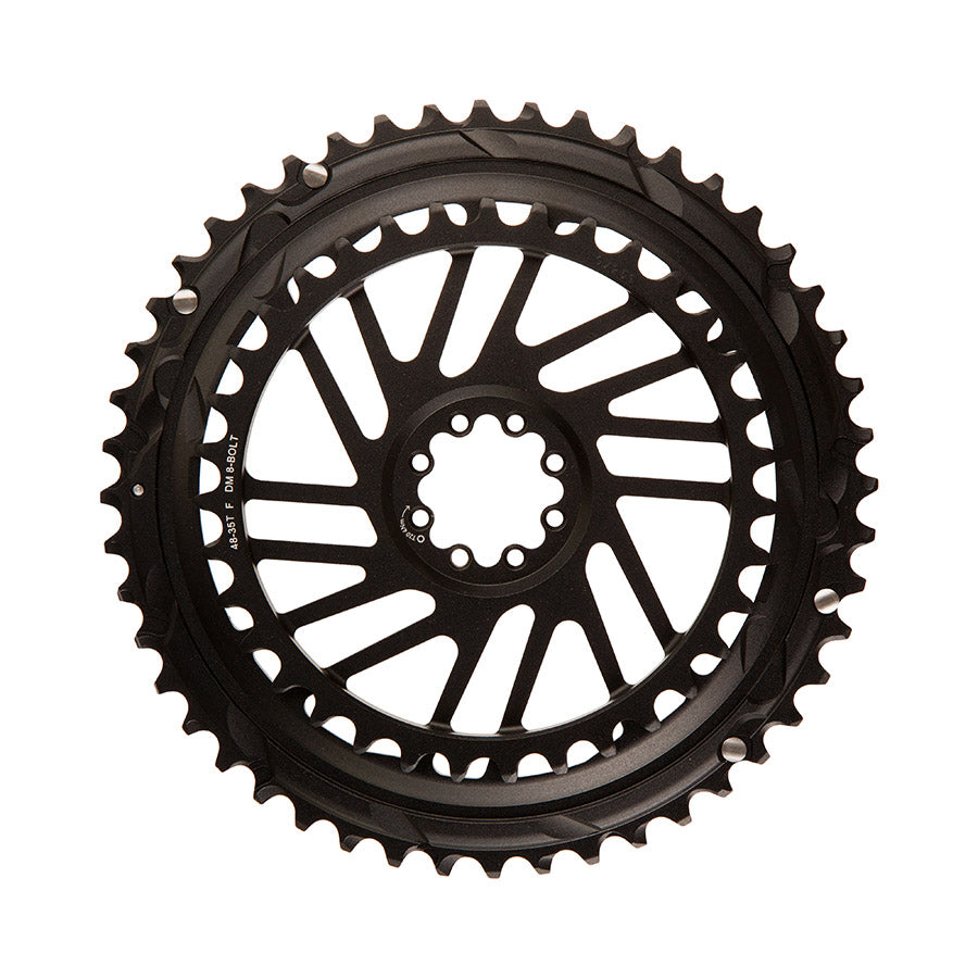 391229-02::1::391229-02::SRAM, Force E1 2x Direct Mount, Plateau, Dents: 48/35, Vitesses: 12, BCD: Direct Mount SRAM 8 Boulons, Noir