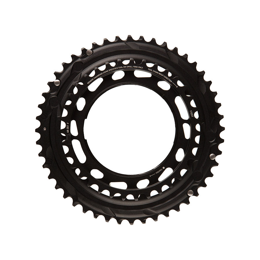391230-02::1::391230-02::SRAM, Force E1 2x Thread Mount, Plateau, Dents: 48/35, Vitesses: 12, BCD: Thread Mount, Noir