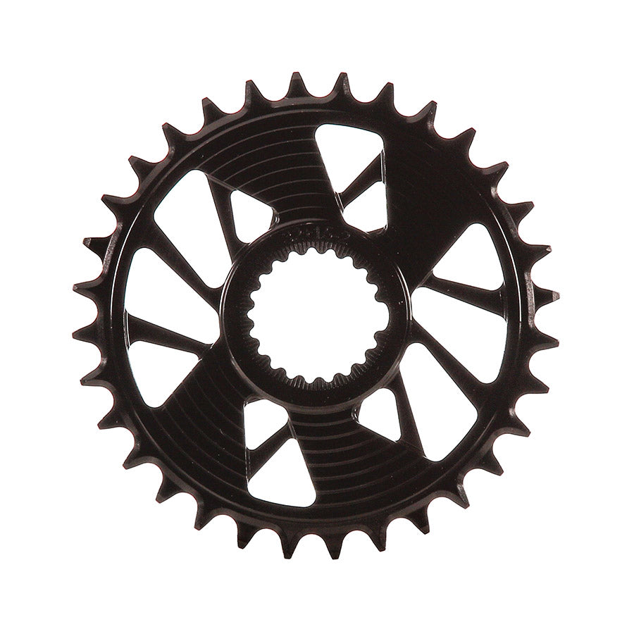 391237-03::1::391237-03::Wheels Manufacturing, Shimano DM T-Type Outboard, Plateau, Dents: 32, Vitesses: 12, BCD: Direct Mount Shimano, Mono-plateau, 7075 Aluminium, Noir