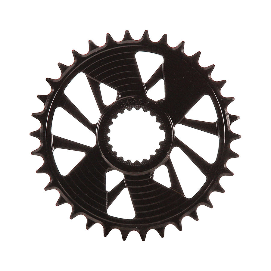 391237-04::1::391237-04::Wheels Manufacturing, Shimano DM T-Type Outboard, Plateau, Dents: 34, Vitesses: 12, BCD: Direct Mount Shimano, Mono-plateau, 7075 Aluminium, Noir