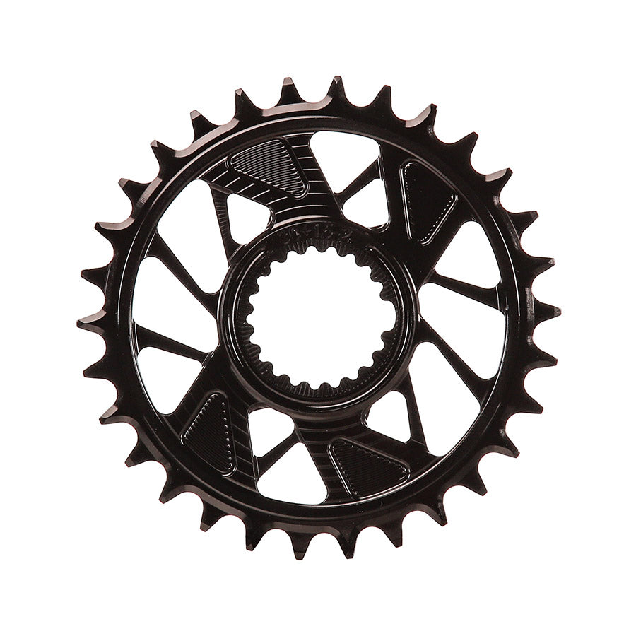 391238-02::1::391238-02::Wheels Manufacturing, Shimano DM HG+ Outboard, Plateau, Dents: 30, Vitesses: 12, BCD: Direct Mount Shimano, Mono-plateau, 7075 Aluminium, Noir