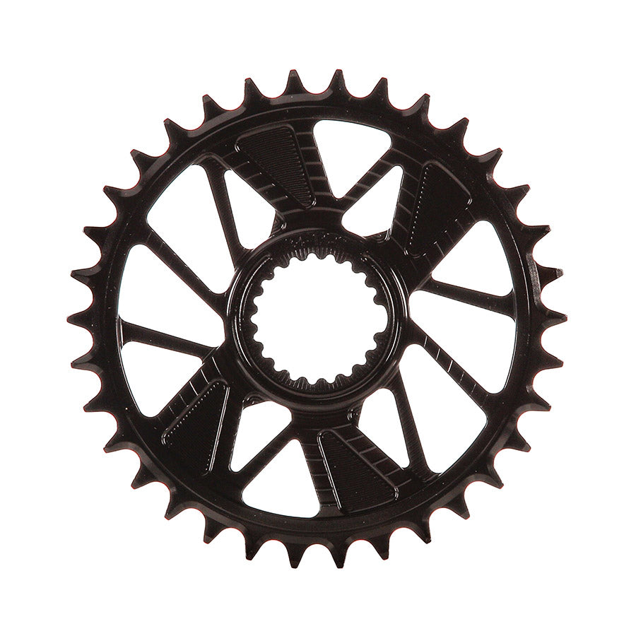 391238-07::1::391238-07::Wheels Manufacturing, Shimano DM HG+ Inboard, Plateau, Dents: 34, Vitesses: 12, BCD: Direct Mount Shimano, Mono-plateau, 7075 Aluminium, Noir