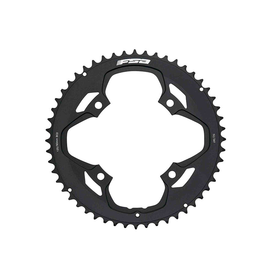 391253-01::0::391253-01::FSA, Omega/Vero Pro Road, Plateau, Dents: 50, Vitesses: 10/11, BCD: 120, Boulons: 4, Extérieur, Aluminium, Noir