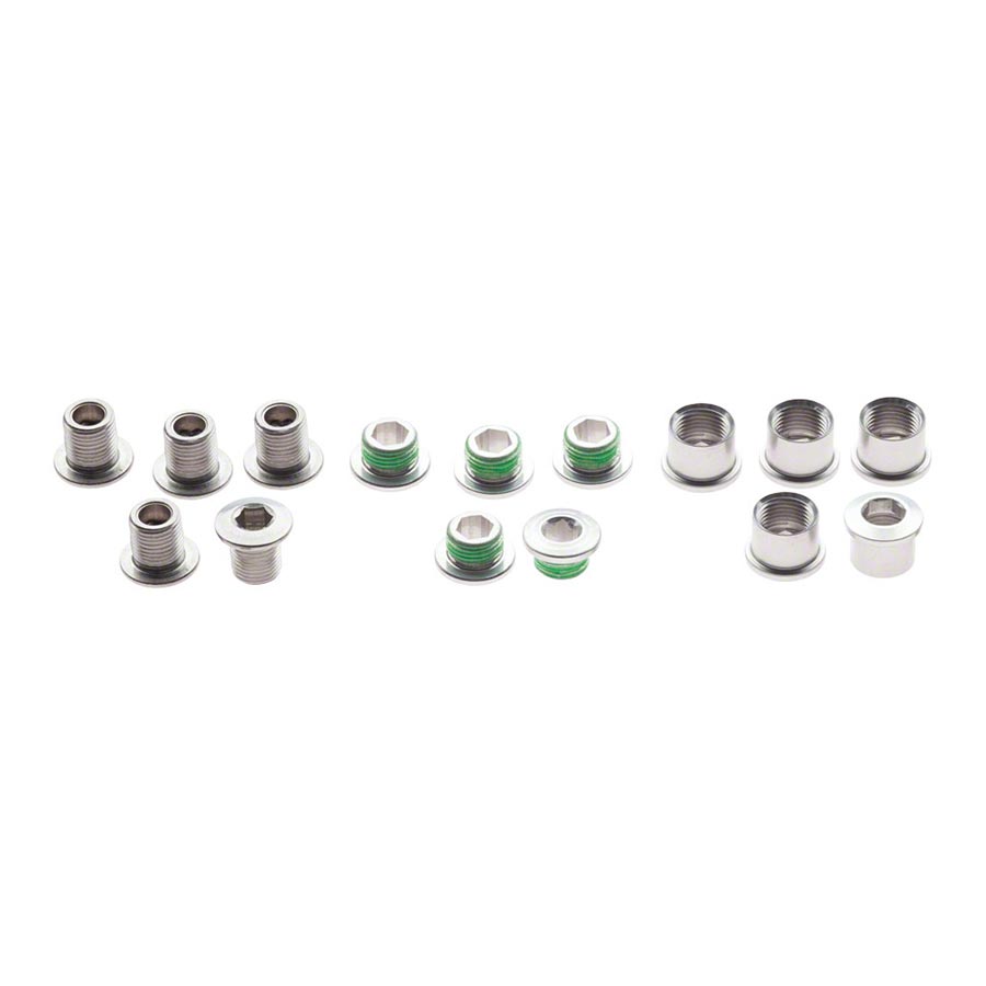 400229-01::0::400229-01::SRAM, Visserie de plateau en alliage, M8.5X7 / M8.5X5, Argent, Jeu de 5, 11.6915.018.000