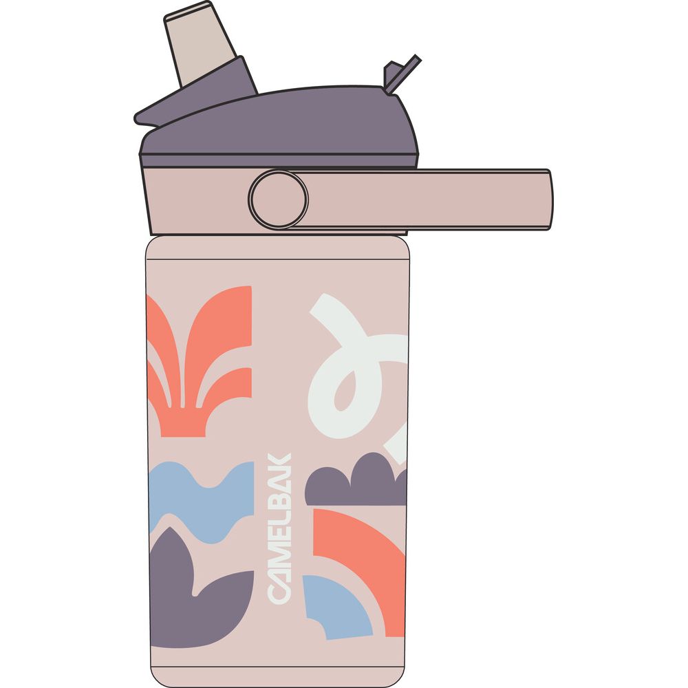 C-42474-G62-OS::0::C-42474-G62-OS::THRIVE FLIP STRAW KIDS 400ML FLEURS ROSE