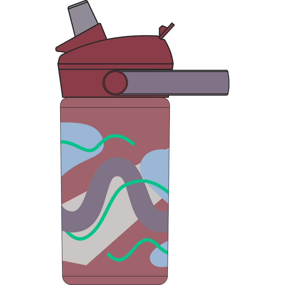 C-42474-G68-OS::0::C-42474-G68-OS::THRIVE FLIP STRAW KIDS 400ML AURORA RIFF ROUGE
