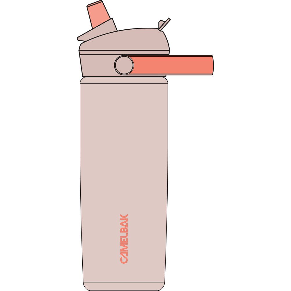 C-42475-G52-OS::0::C-42475-G52-OS::THRIVE FLIP STRAW KIDS 600ML ROSE POUSSIÉREUX