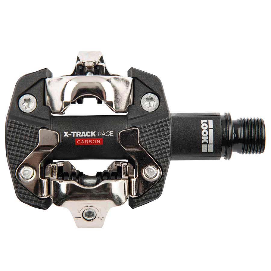 450912-01::1::450912-01::Look, X-Track Race Carbon, Pédales automatiques pour VTT, Corps en Carbon, Essieu en Cr-Mo, 9/16'', Noir