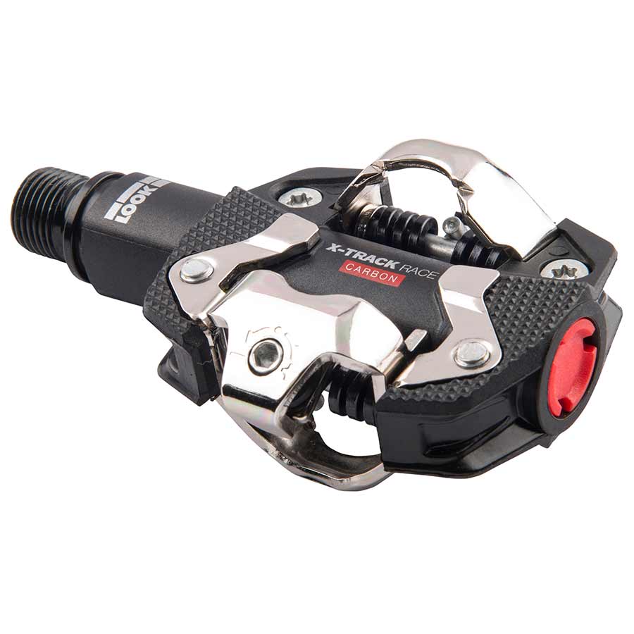 450912-01::2::450912-01::Look, X-Track Race Carbon, Pédales automatiques pour VTT, Corps en Carbon, Essieu en Cr-Mo, 9/16'', Noir