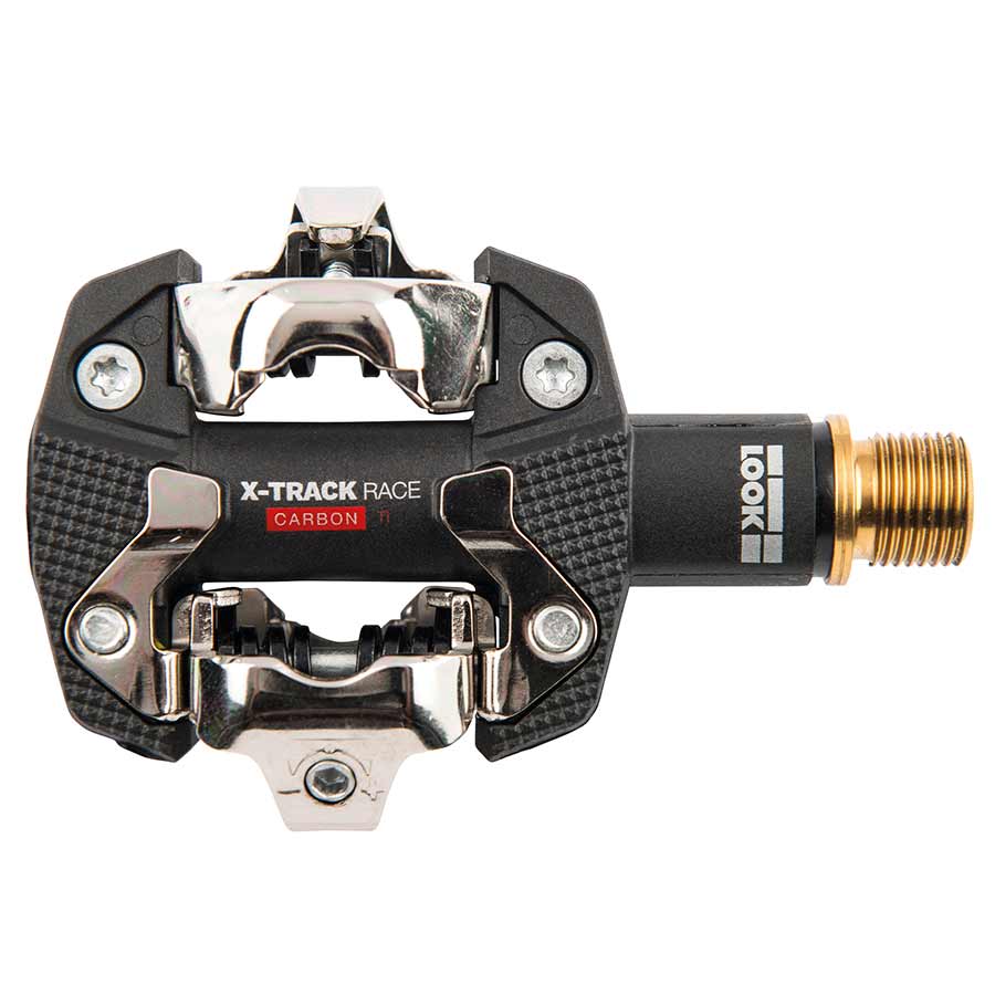 450913-01::1::450913-01::Look, X-Track Race Carbon Ti, Pédales automatiques pour VTT, Corps en Carbon, Essieu en Titanium, 9/16'', Noir