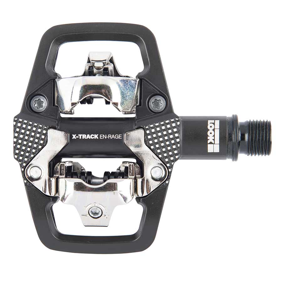 450914-01::0::450914-01::Look, X-Track En-Rage, Pédales automatiques pour VTT, Corps en Aluminum, Essieu en Cr-Mo, 9/16'', Noir