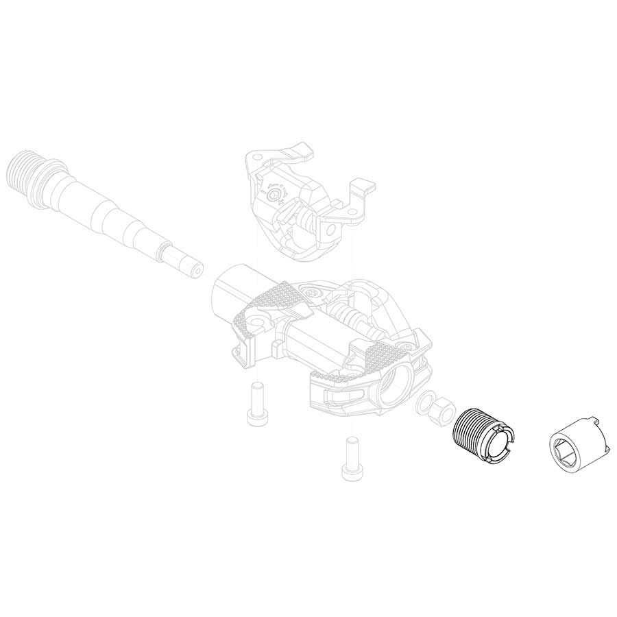 450964-01::0::450964-01::Look, 2 plugs kit + tool - Torque 4 Nm Black X-TRACK RACE, Paire