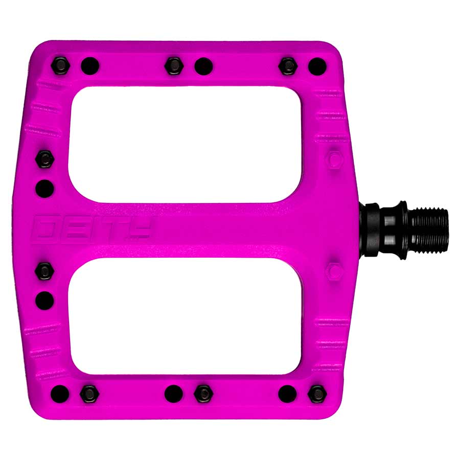 450994-07::0::450994-07::Deity, Deftrap, Pédales plateformes, Corps: Nylon, Axe: Cr-Mo, Rose, Paire