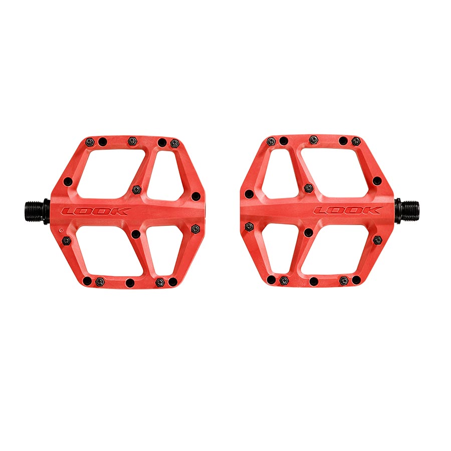 451100-02::0::451100-02::Look, Trail Fusion, Pédales plateformes, Corps: Composite, 9/16'', Rouge, Paire