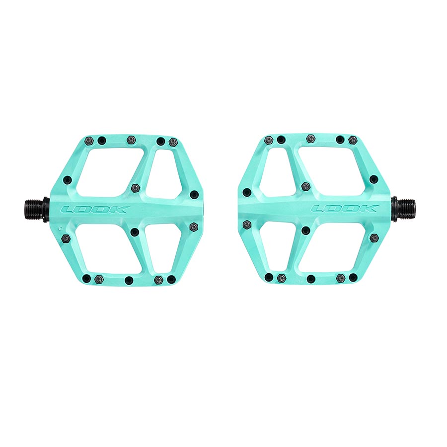 451100-04::0::451100-04::Look, Trail Fusion, Pédales plateformes, Corps: Composite, 9/16'', Bleu glacé, Paire
