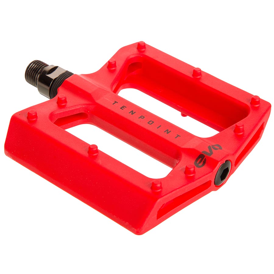 451140-02::0::451140-02::EVO, Tenpoint, Pédales plateformes, Corps: Nylon, Axe: Cr-Mo, 9/16'', Rouge, Paire