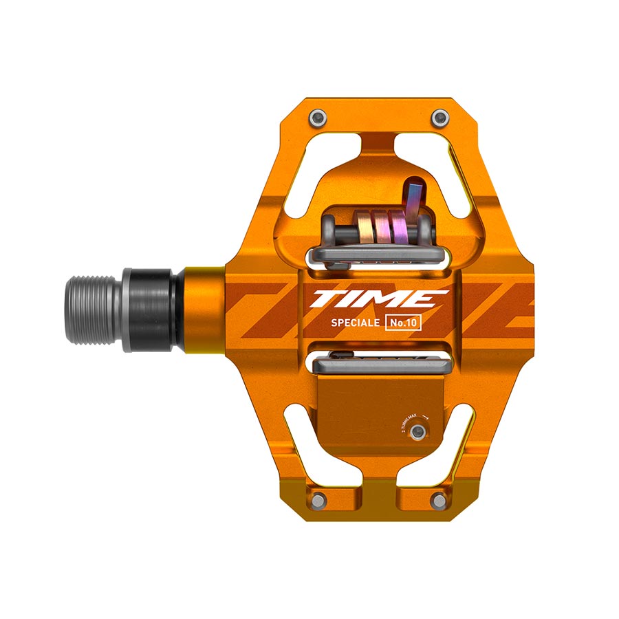 451167-04::0::451167-04::TIME, Speciale 10 Small B1, Pédales, Corps: Aluminium, Axe: Acier, 9/16'', Mandarine, Paire