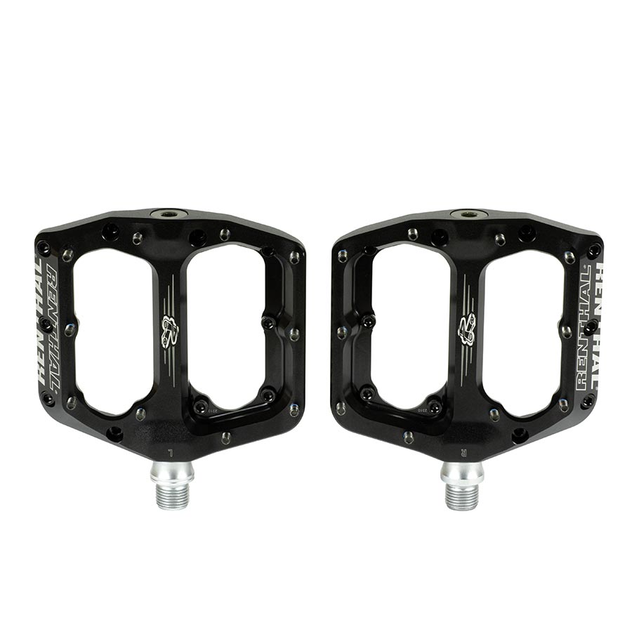 451173-01::1::451173-01::Renthal, Revo-F, Pédales plateformes, Corps: Aluminium, Axe: Cr-Mo, 9/16'', Noir