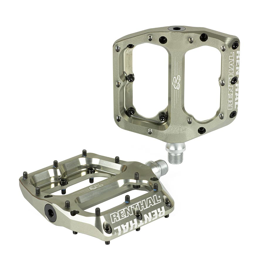 451173-02::0::451173-02::Renthal, Revo-F, Pédales plateformes, Corps: Aluminium, Axe: Cr-Mo, 9/16'', Or