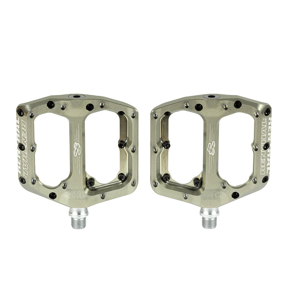 451173-02::1::451173-02::Renthal, Revo-F, Pédales plateformes, Corps: Aluminium, Axe: Cr-Mo, 9/16'', Or