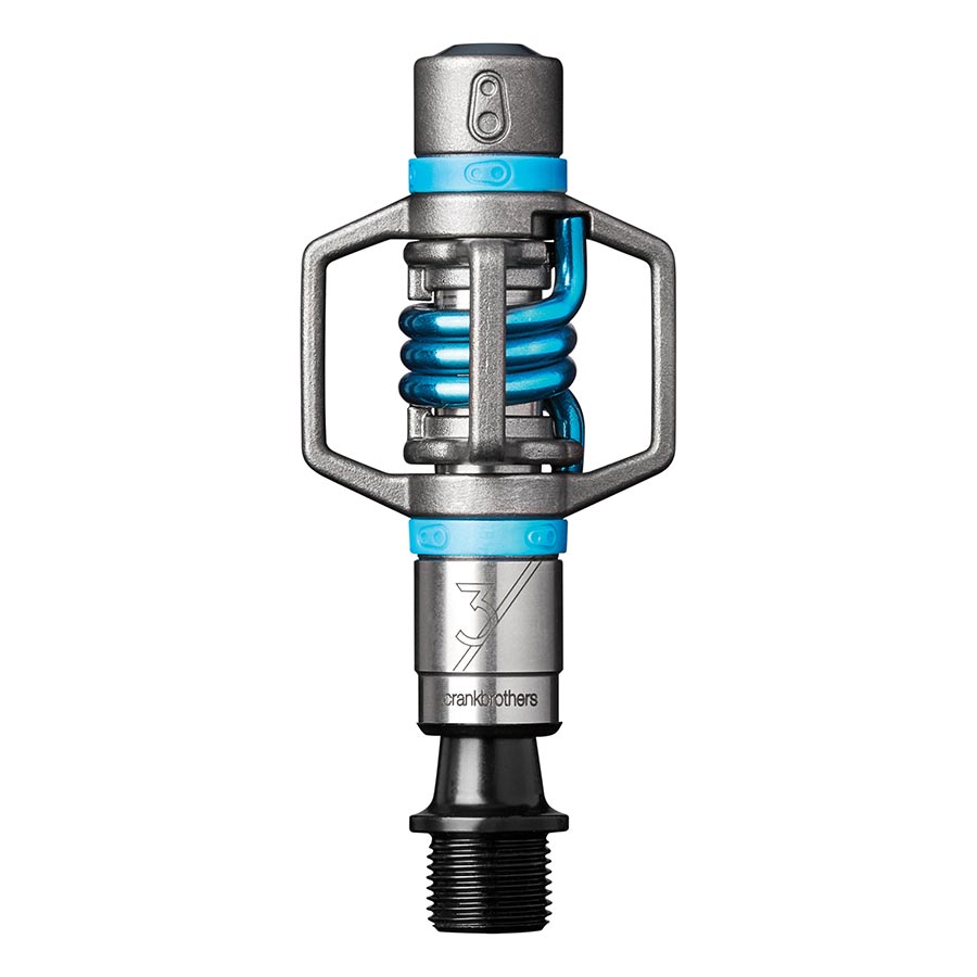 451273-02::0::451273-02::crankbrothers, EGGBEATER 3, Pédales, Corps: Acier inoxydable, Axe: Cr-Mo, 9/16'', Ressort Blue Electrique, Paire