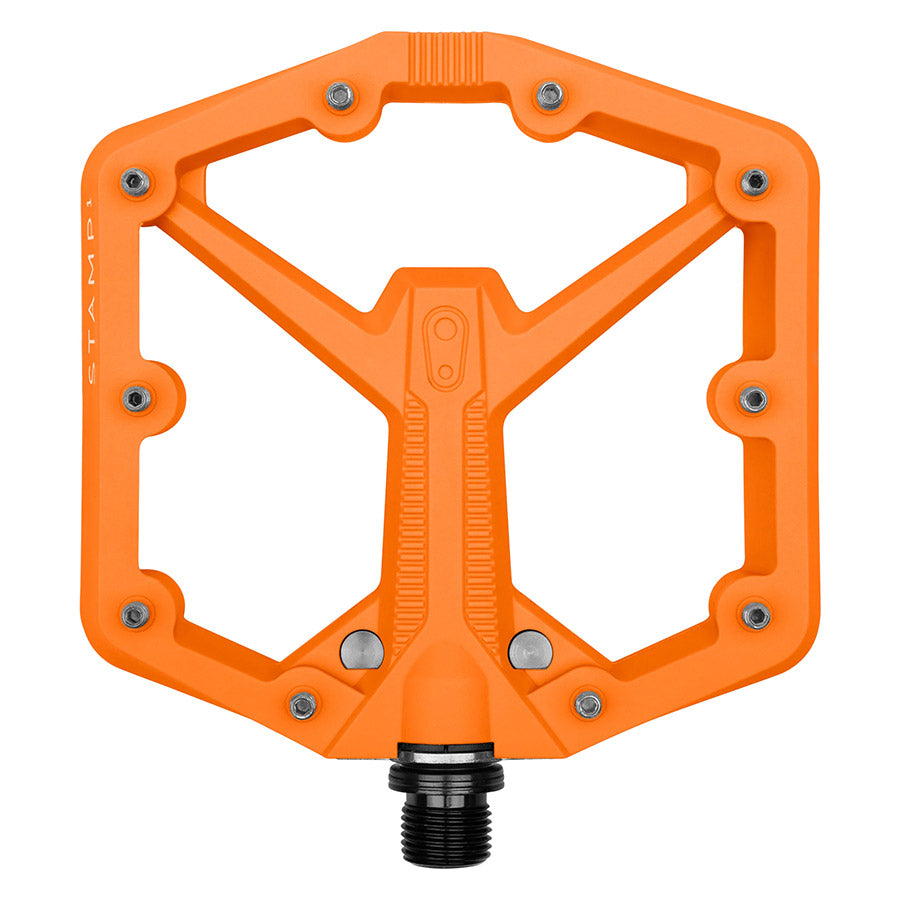 451274-04::0::451274-04::crankbrothers, STAMP 1, Pédales plateformes, Corps: Composite, Axe: Cr-Mo, 9/16'', Orange, Paire, Grande