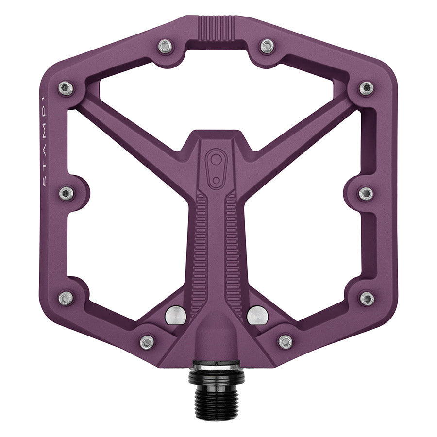 451274-05::0::451274-05::crankbrothers, STAMP 1, Pédales plateformes, Corps: Composite, Axe: Cr-Mo, 9/16'', Violet Prune, Paire, Grande