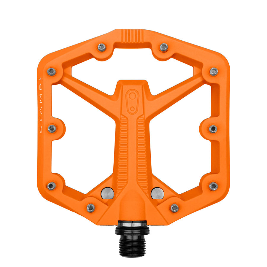 451274-10::0::451274-10::crankbrothers, STAMP 1, Pédales plateformes, Corps: Composite, Axe: Cr-Mo, 9/16'', Orange, Paire, Petit