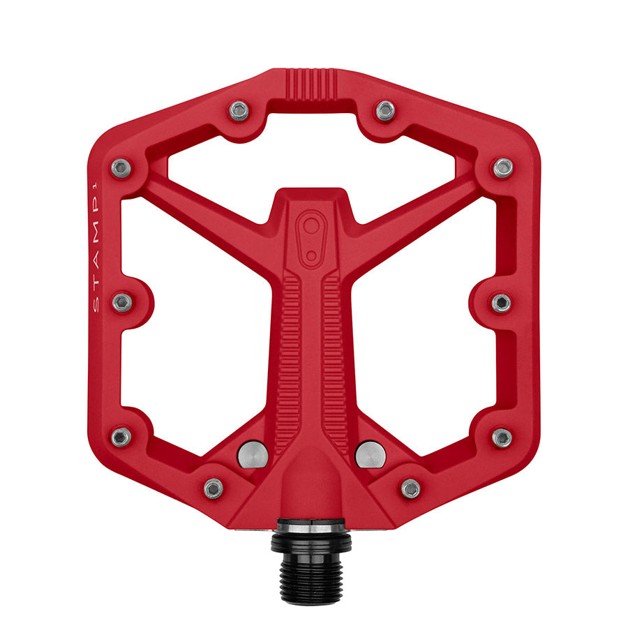 451274-12::0::451274-12::crankbrothers, STAMP 1, Pédales plateformes, Corps: Composite, Axe: Cr-Mo, 9/16'', Rouge, Paire, Petit