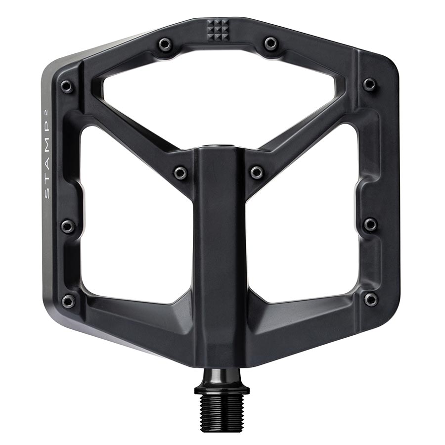 451276-01::0::451276-01::crankbrothers, STAMP 2 Large, Pédales plateformes, Corps: Aluminium, Axe: Cr-Mo, 9/16'', Noir, Paire