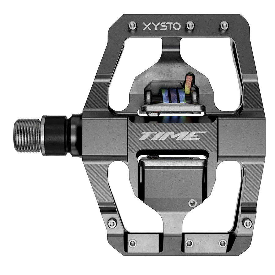 451302-01::0::451302-01::TIME, Xysto A1, Pédales, Corps: Aluminium, Axe: Acier, 9/16'', Gris, Paire