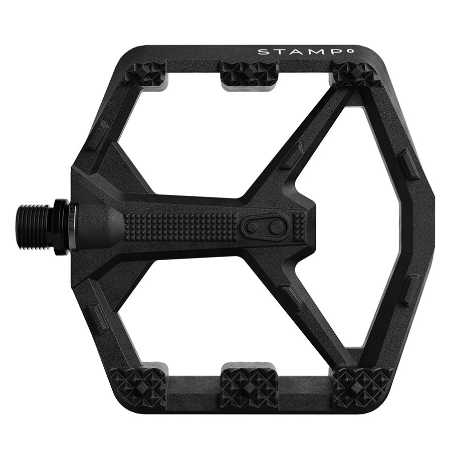 451310-01::0::451310-01::crankbrothers, STAMP 0, Pédales plateformes, Corps: Composite, Axe: Cr-Mo/Acier, 9/16'', Noir, Grande, Paire