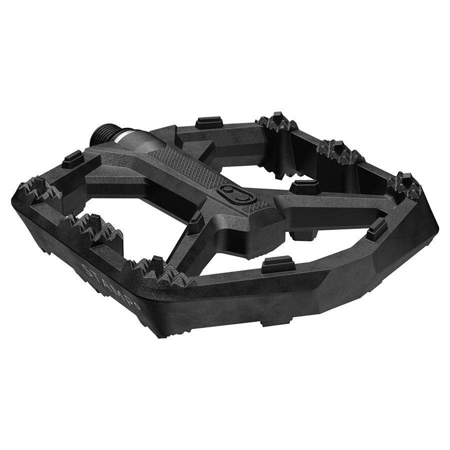 451310-01::1::451310-01::crankbrothers, STAMP 0, Pédales plateformes, Corps: Composite, Axe: Cr-Mo/Acier, 9/16'', Noir, Grande, Paire