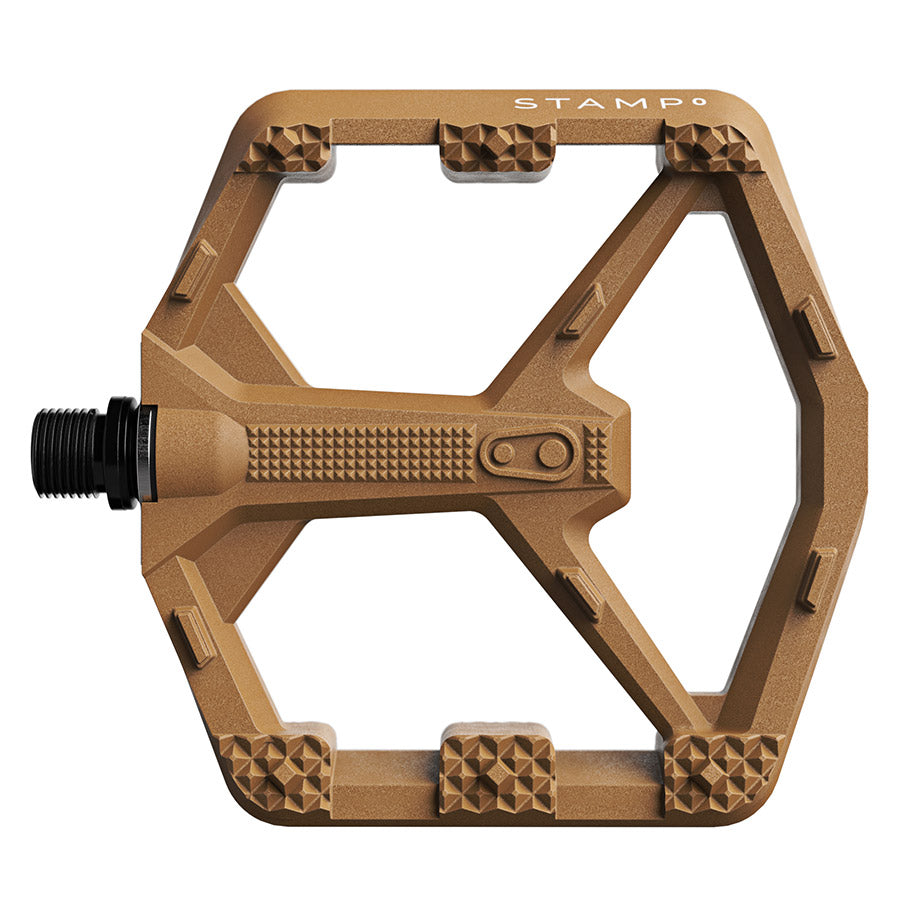 451310-03::0::451310-03::crankbrothers, STAMP 0, Pédales plateformes, Corps: Composite, Axe: Cr-Mo/Acier, 9/16'', Brun, Grande, Paire