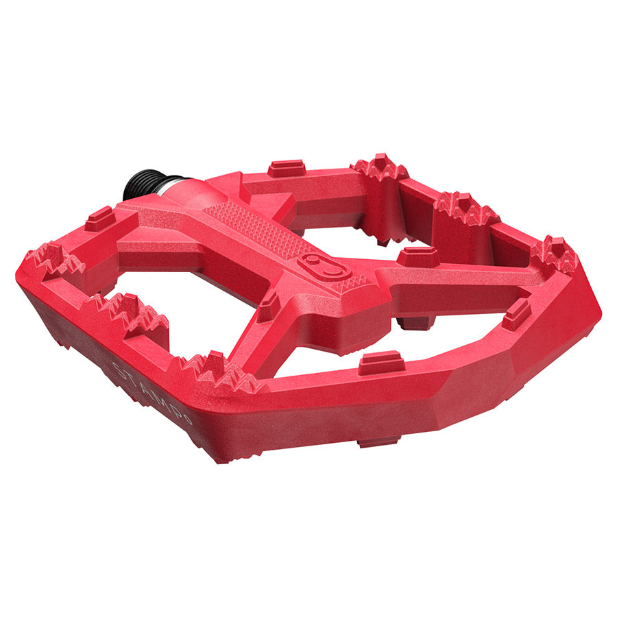 451310-04::1::451310-04::crankbrothers, STAMP 0, Pédales plateformes, Corps: Composite, Axe: Cr-Mo/Acier, 9/16'', Rouge, Grande, Paire