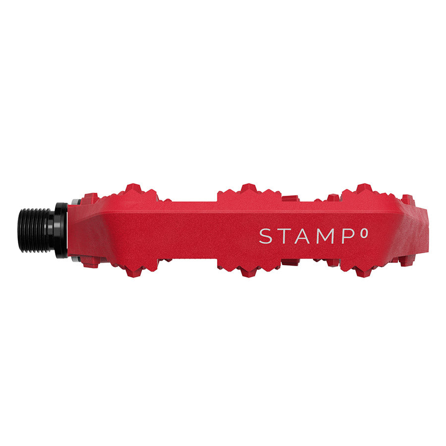 451310-04::2::451310-04::crankbrothers, STAMP 0, Pédales plateformes, Corps: Composite, Axe: Cr-Mo/Acier, 9/16'', Rouge, Grande, Paire
