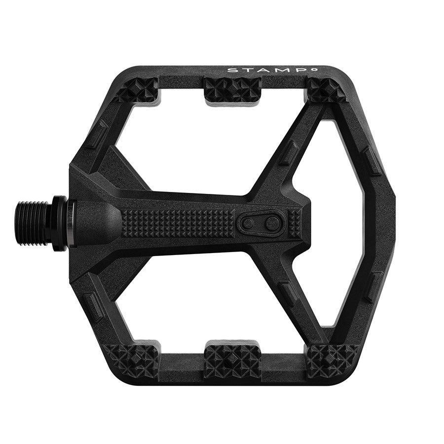 451310-05::0::451310-05::crankbrothers, STAMP 0, Pédales plateformes, Corps: Composite, Axe: Cr-Mo/Acier, 9/16'', Noir, Petit, Paire
