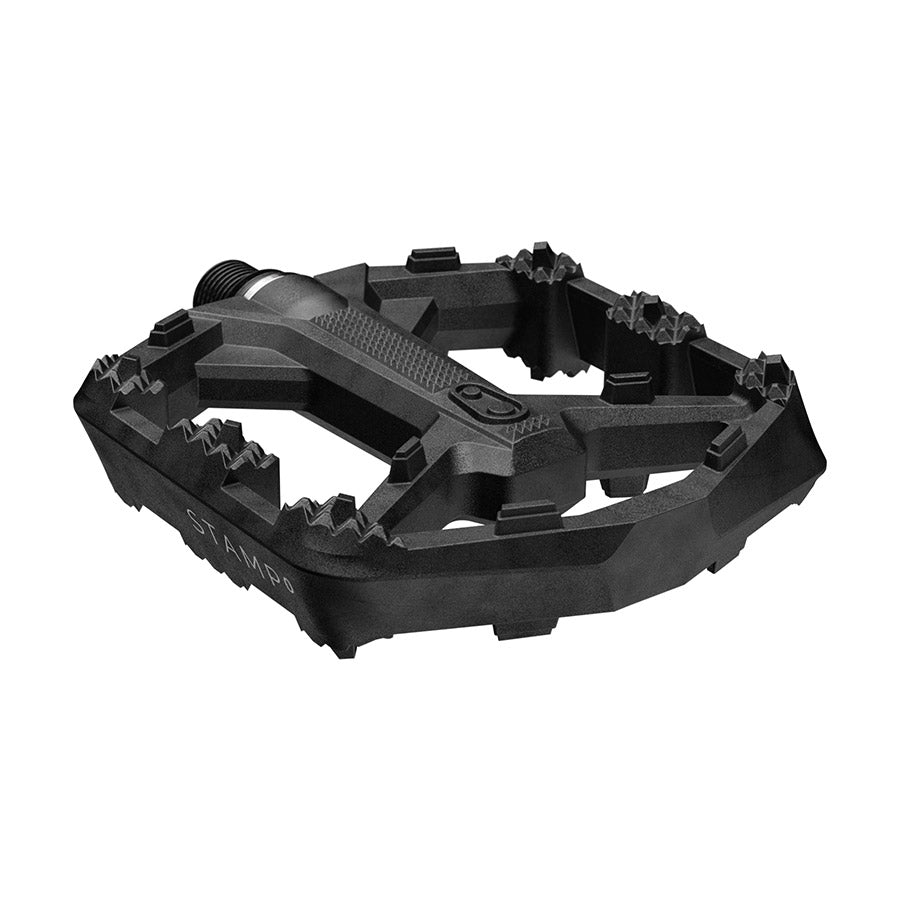 451310-05::1::451310-05::crankbrothers, STAMP 0, Pédales plateformes, Corps: Composite, Axe: Cr-Mo/Acier, 9/16'', Noir, Petit, Paire